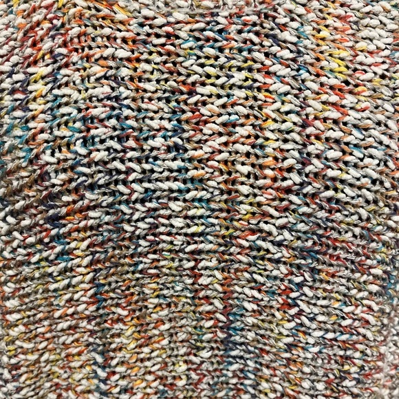 Easel Multicolor Crew Ragland Sleeve Rounded hem, Knit Sweater, size Large - Picture 2 of 9